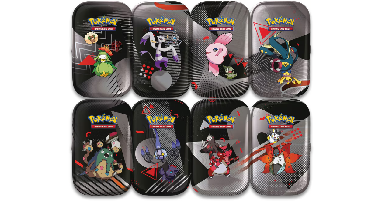 Pokemon TCG - Scarlet & Violet - Black Bolt/White Flare - Unova Mini Tin Display