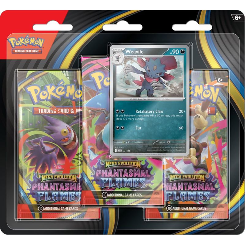 Pokemon TCG - Mega Evolution - Phantasmal Flames - 3-Booster Blister