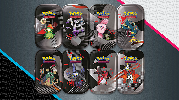 Pokemon TCG - Scarlet & Violet - Black Bolt/White Flare - Unova Mini Tin Display