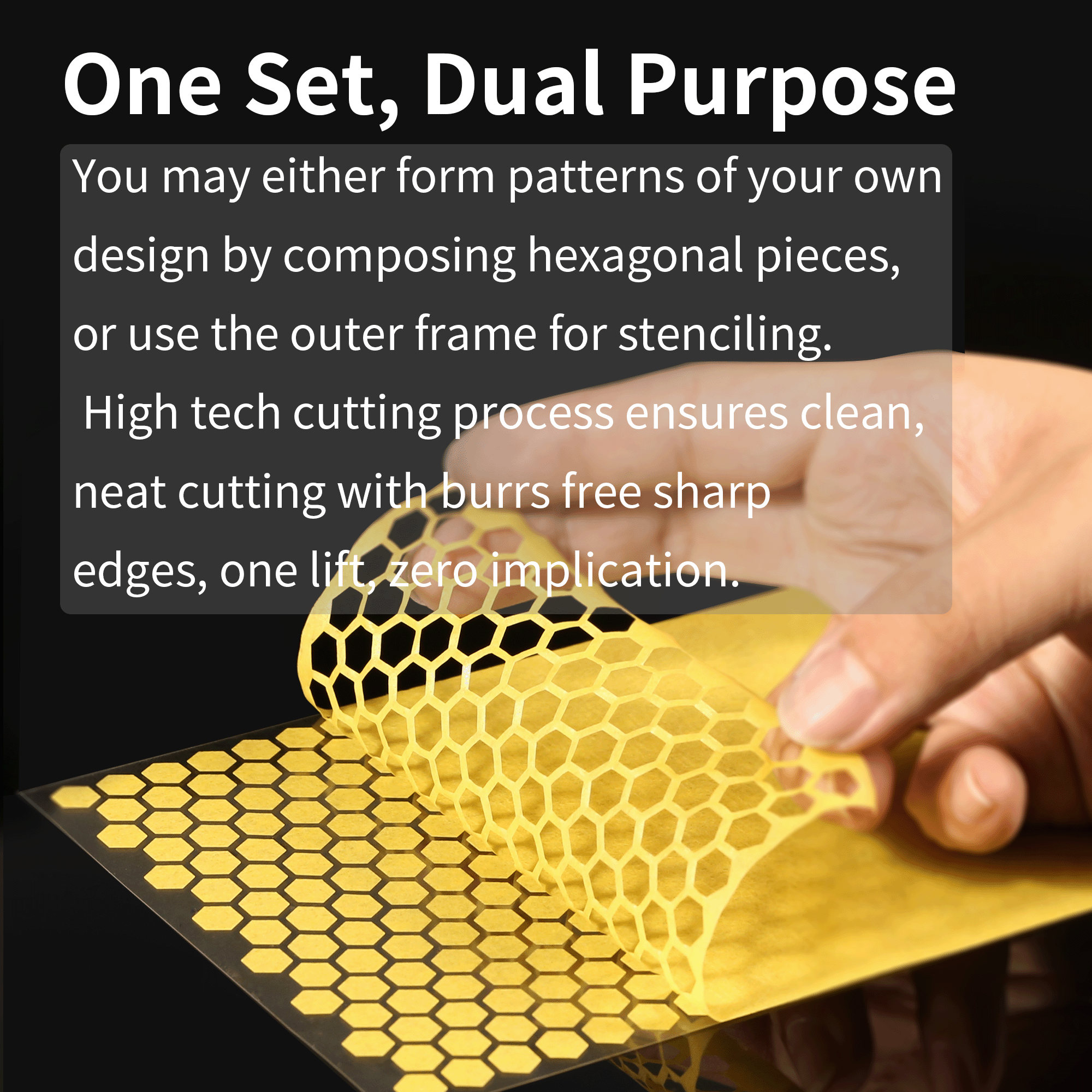 DSPIAE - PMT-H09 9mm Precut Masking Tape - 9mm Hexagona