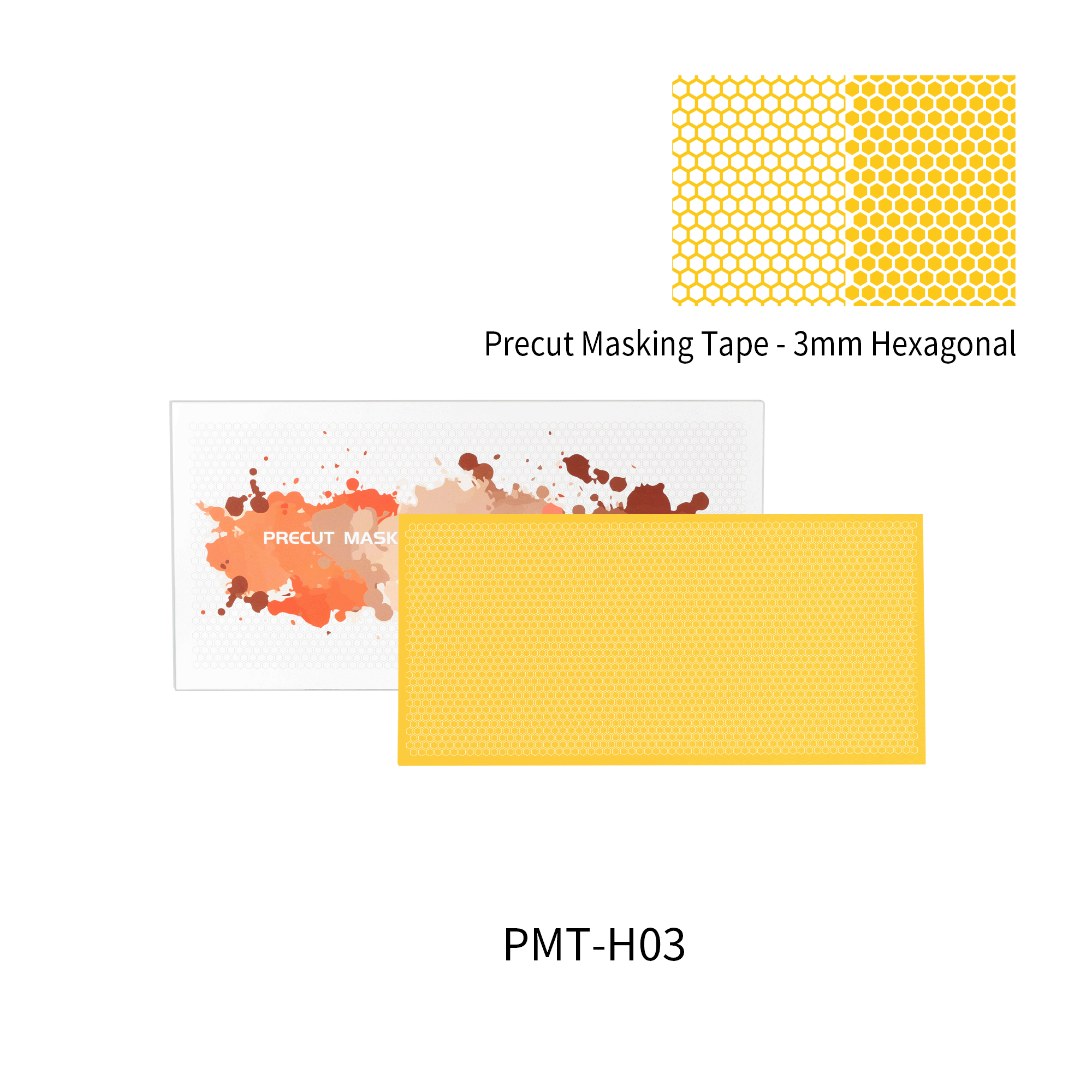DSPIAE - PMT-H03 3mm Precut Masking Tape - 3mm Hexagonal