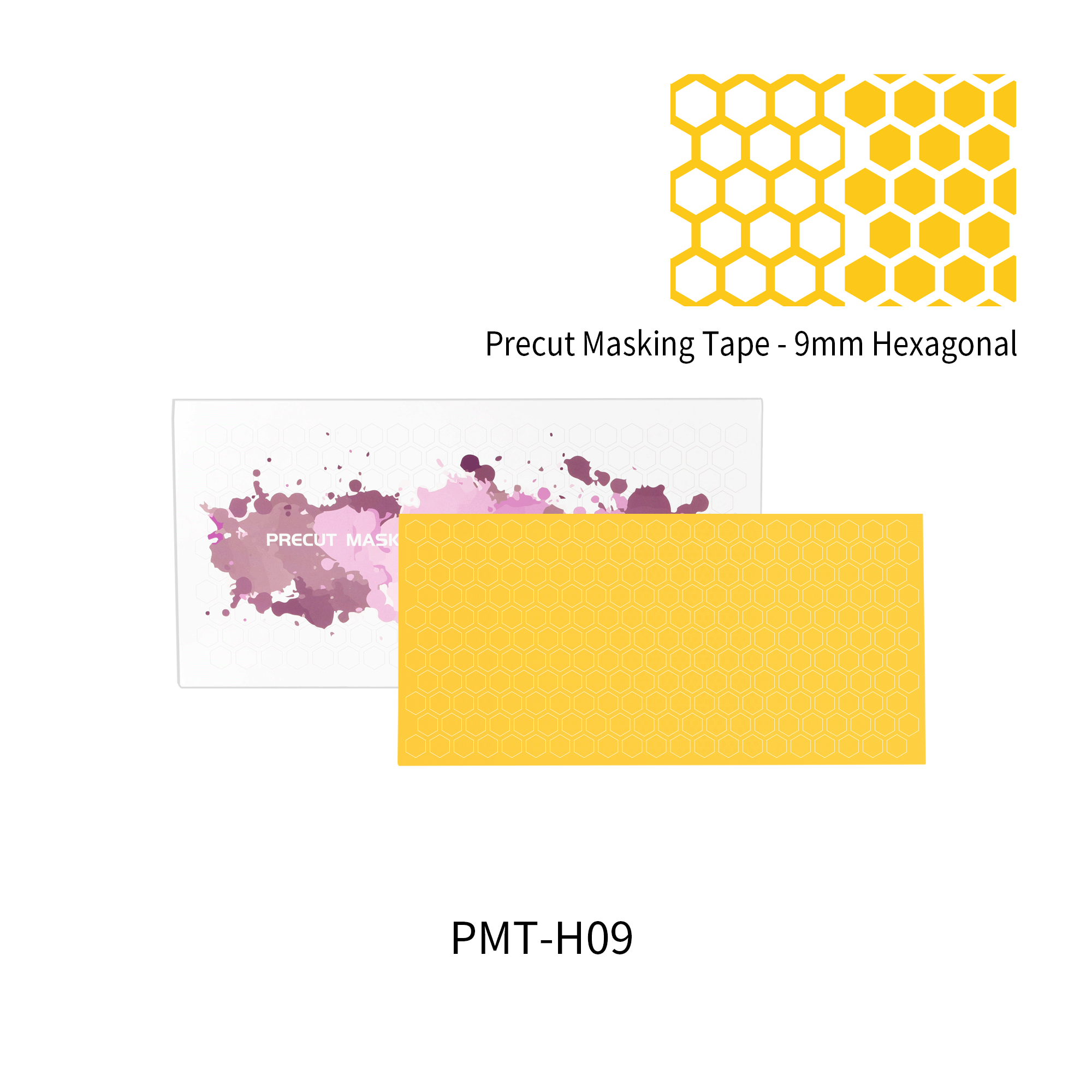 DSPIAE - PMT-H09 9mm Precut Masking Tape - 9mm Hexagona
