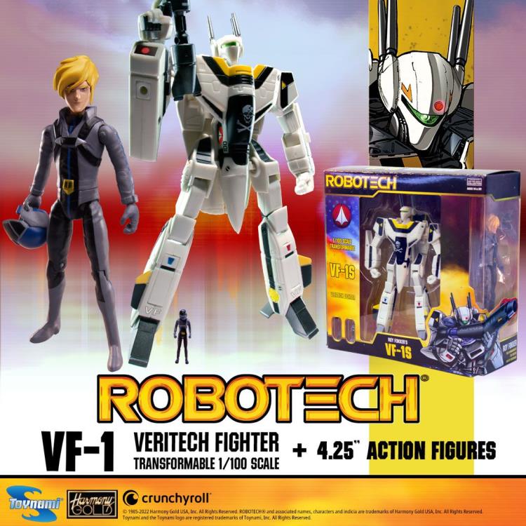 Toynami - Robotech - VF-1S Transformable Veritech Fighter and Roy Fokker Two-Pack