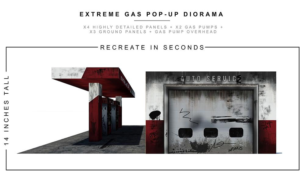 Gas Station Pop-Up Diorama 1/12
