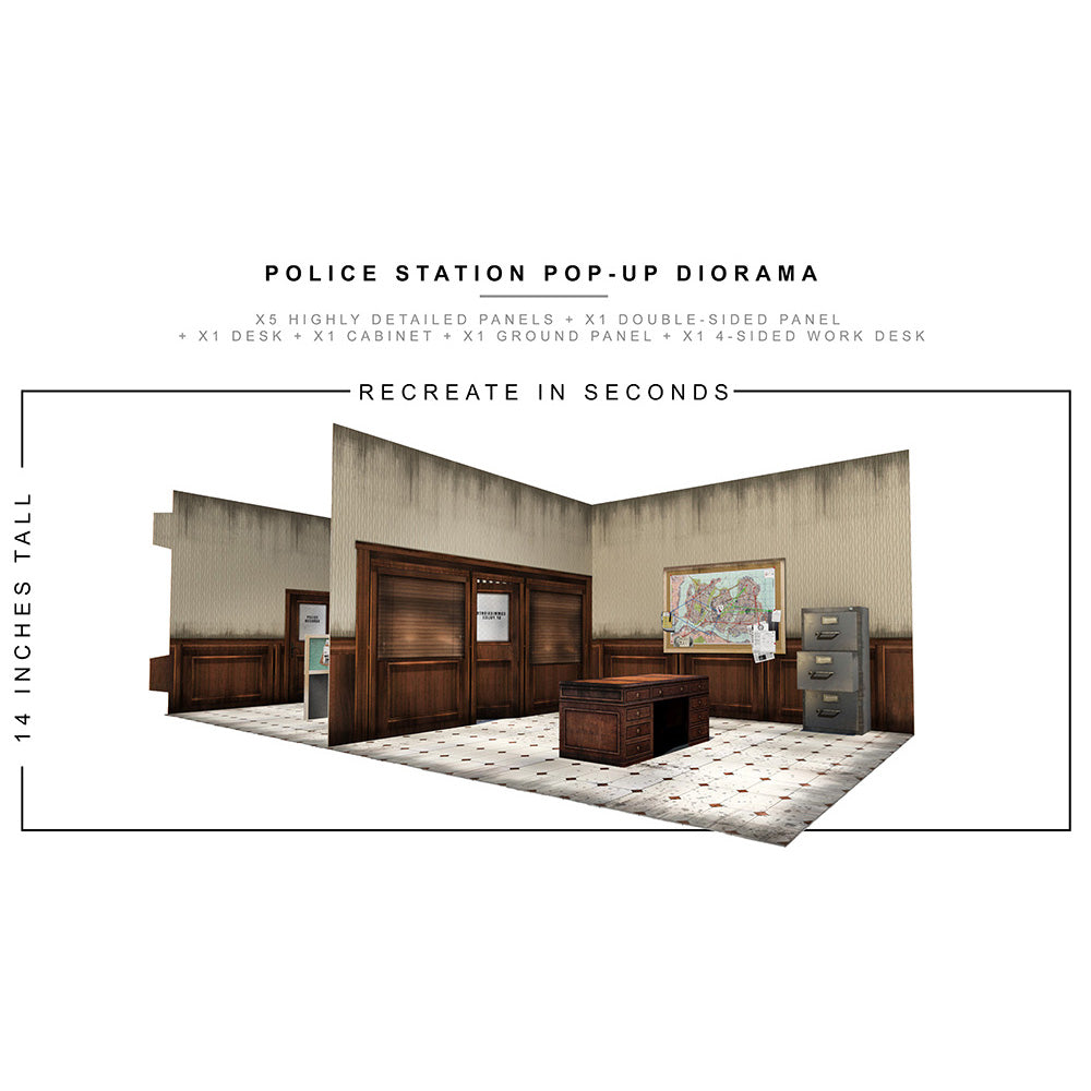 Police Station Pop-Up Diorama 1/12
