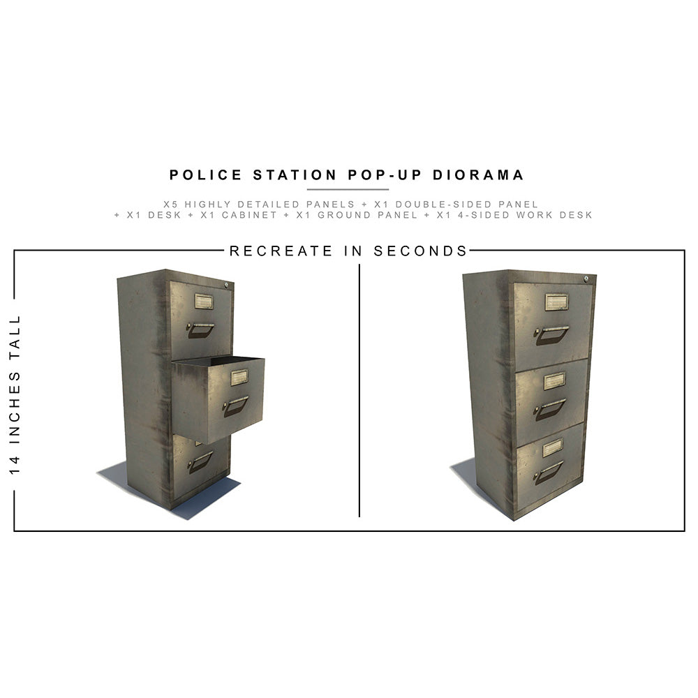 Police Station Pop-Up Diorama 1/12