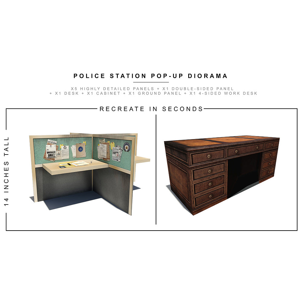 Police Station Pop-Up Diorama 1/12