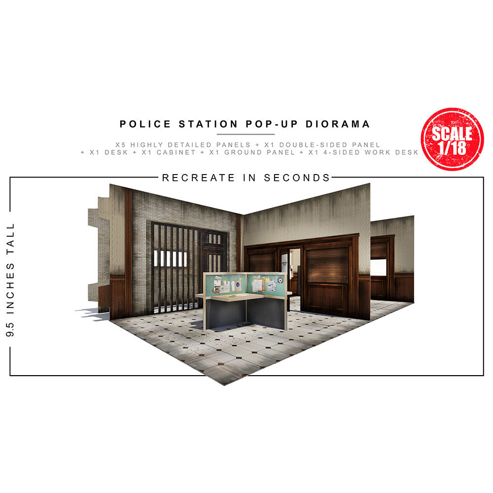Police Station Pop-Up Diorama 1/18