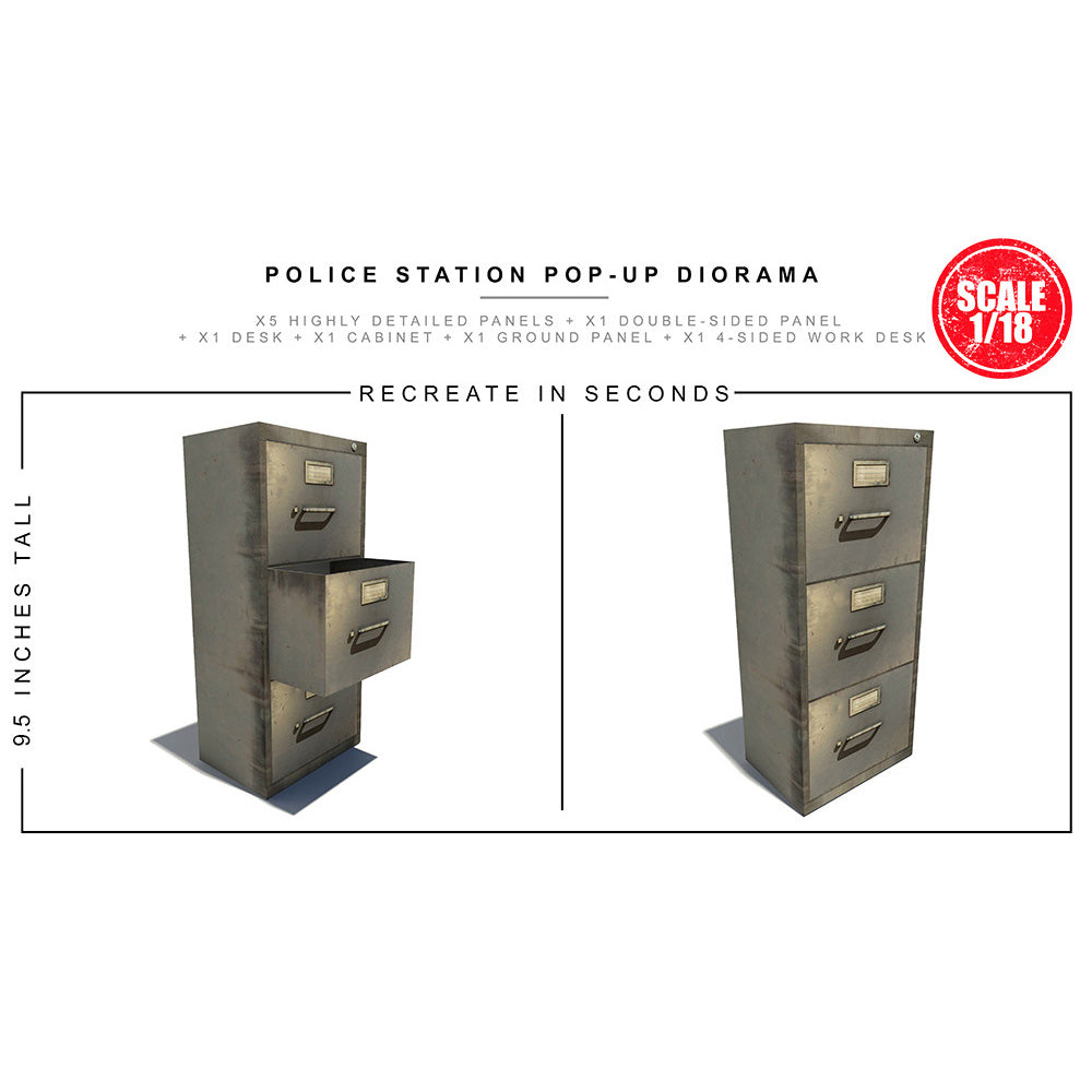 Police Station Pop-Up Diorama 1/18