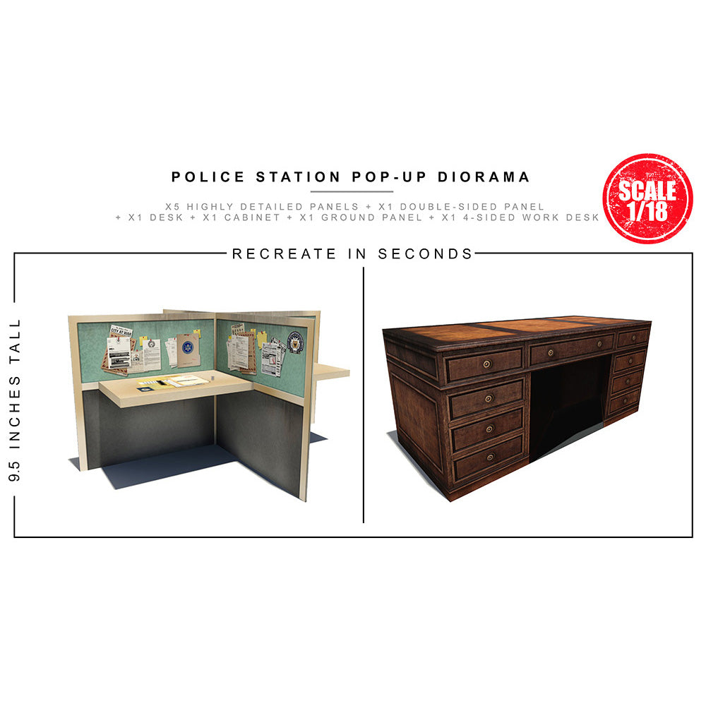 Police Station Pop-Up Diorama 1/18