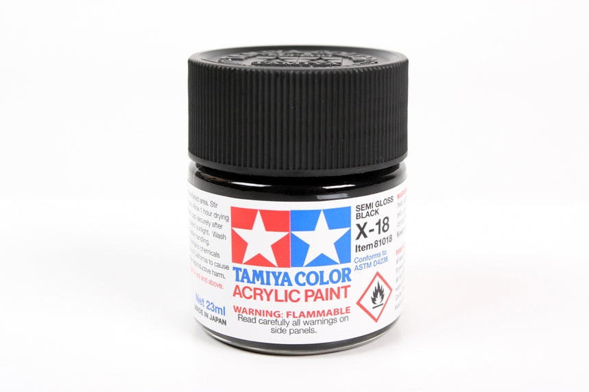 X-18 Semi-Gloss Black 23ml