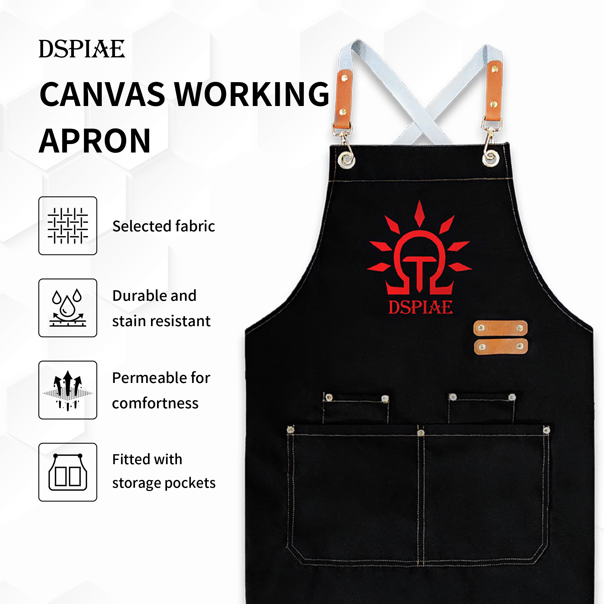 DSPIAE - CAN-01 Canvas Working Apron