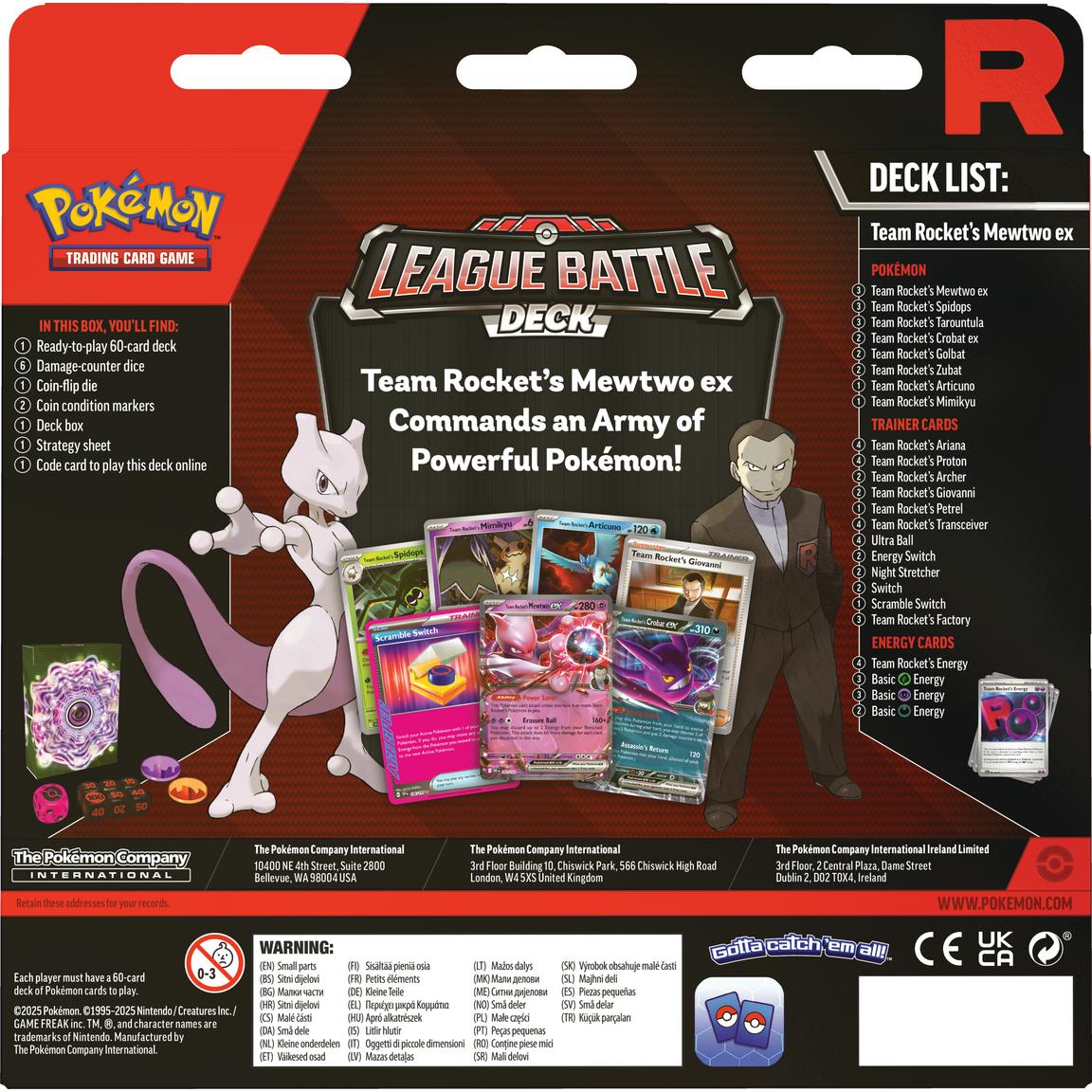 Pokemon TCG - League Battle Deck - Team Rocket's Mewtwo Ex