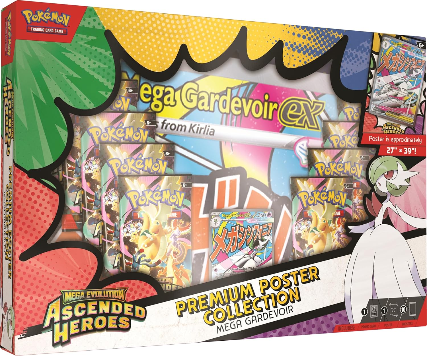 Pokemon TCG - Mega Evolution - Ascended Heroes- Premium Poster Collection [Mega Gardevoir/Mega Lucario]