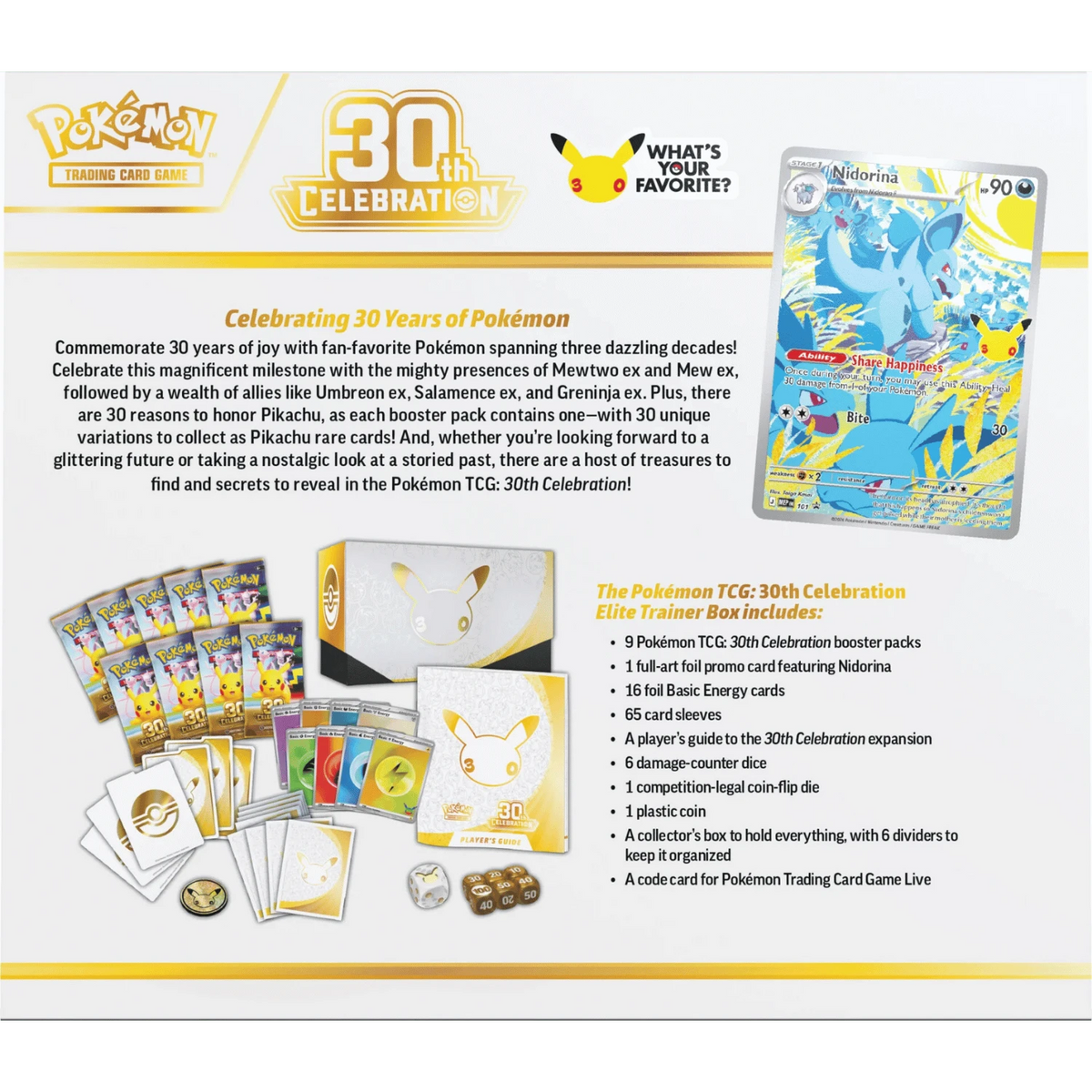 Pokemon TCG - 30th Celebration[Elite Trainer Box]