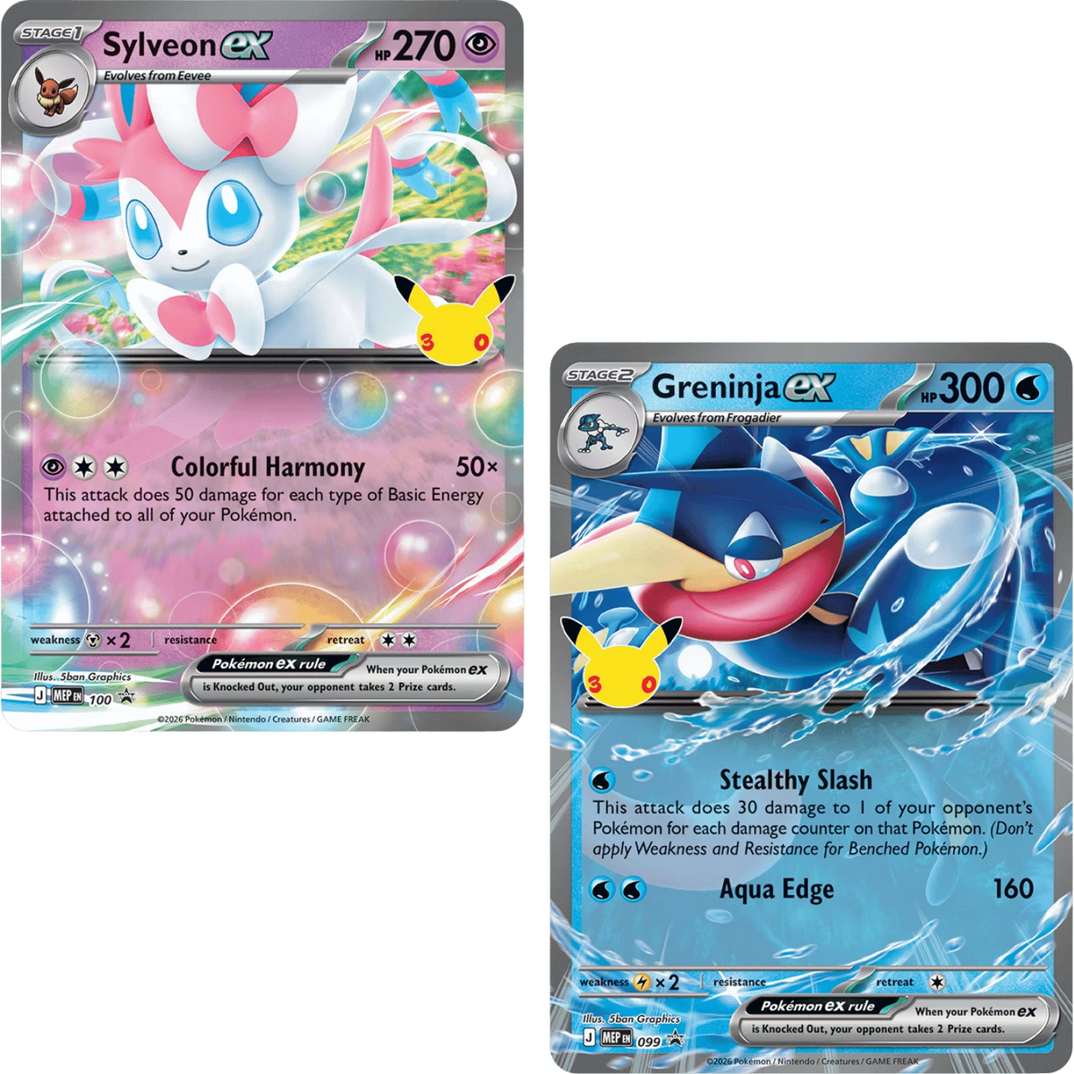Pokemon TCG - 30th Celebration - Sylveon Ex/ Greninja Ex [Ex Box]