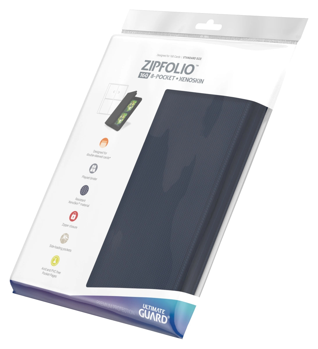 Ultimate Guard - Binder - 8-Pocket Zipfolio 160 Xenoskin[Dark Blue]