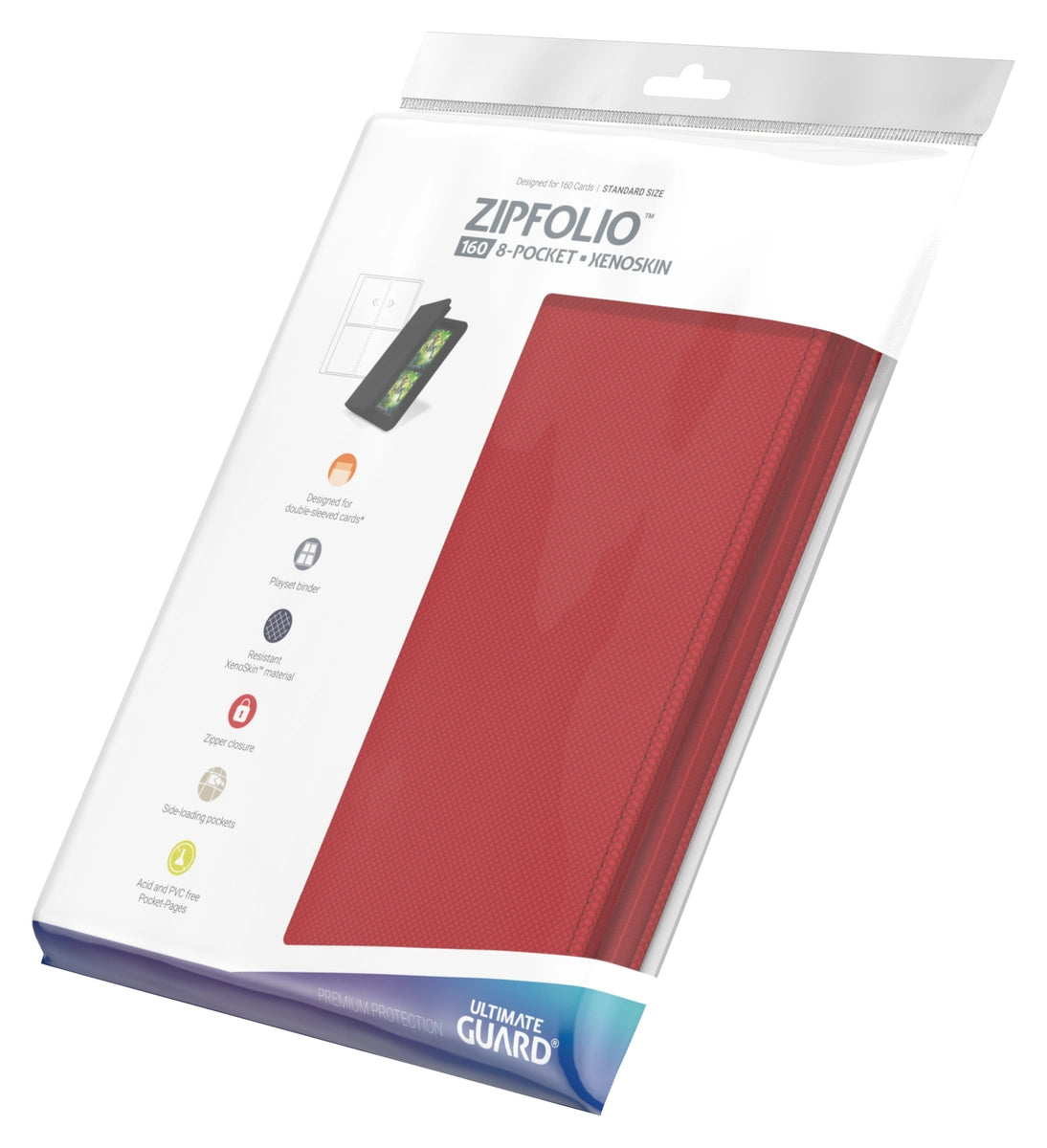 Ultimate Guard - Binder - 8-Pocket Zipfolio 160 Xenoskin[Red]