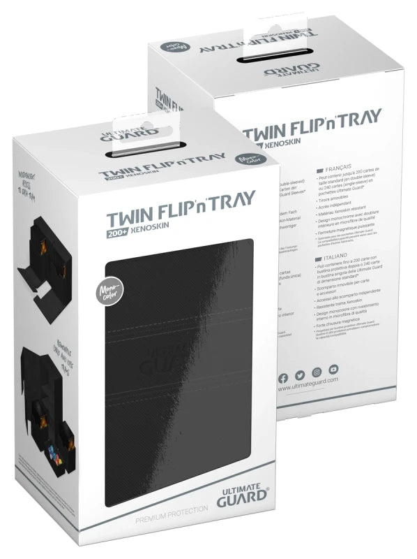 Ultimate Guard - Twin Flip'n'Tray 200+ Xenoskin - Black