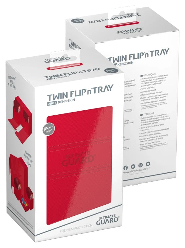 Ultimate Guard - Twin Flip'n'Tray 200+ Xenoskin - Red