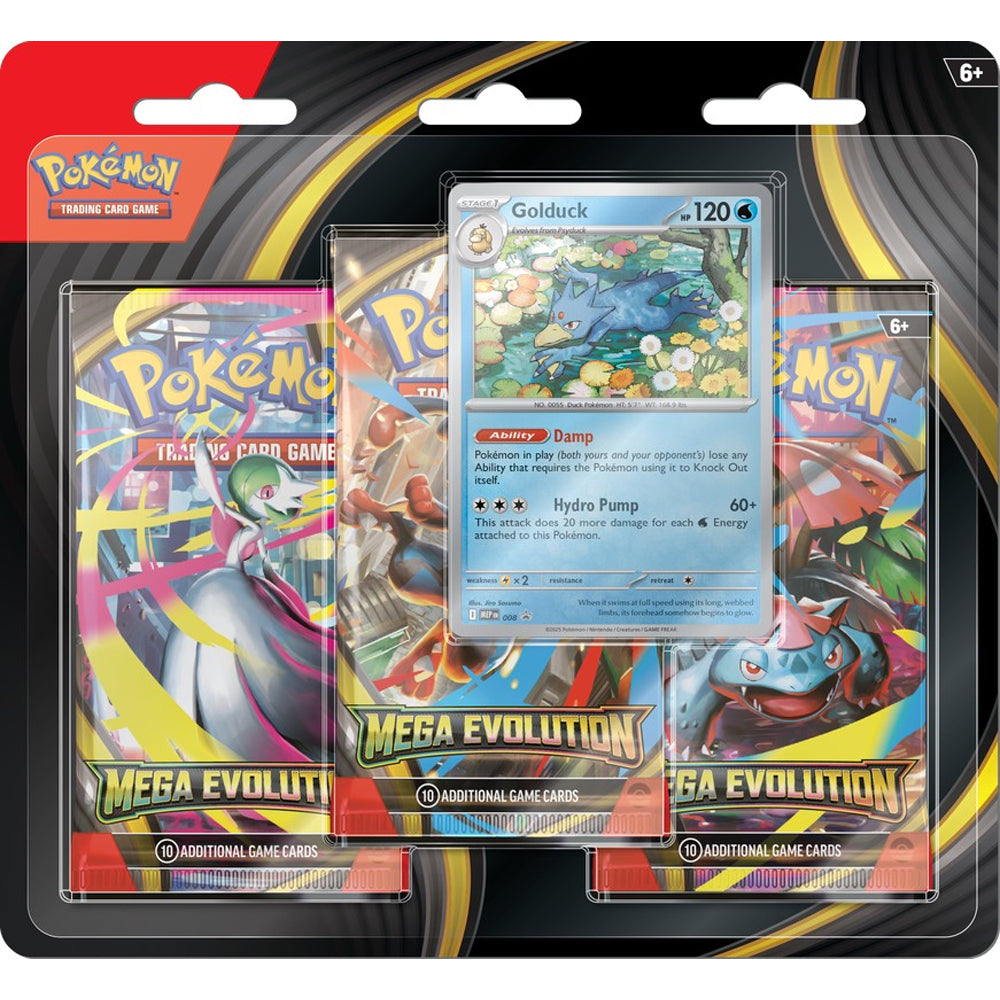Pokemon TCG - Mega Evolution - 3-Booster Blister Case[Psyduck/Golduck][24 Blisters]