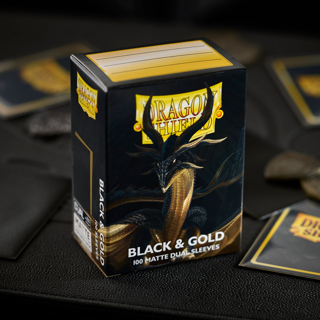 Dragon Shield - Sleeves - Standard Dual-Matte[Black & Gold]
