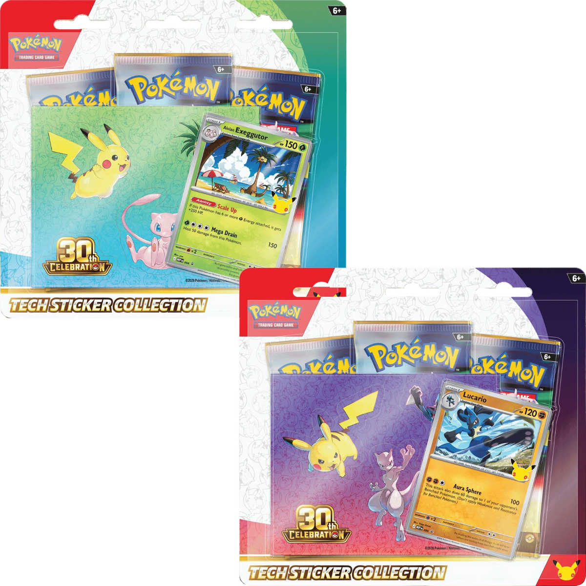 Pokemon TCG - 30th Celebration - Alolan Exeggutor/Lucario[Tech Sticker Collection][12 Pack]