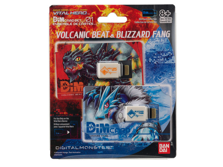 Digimon Vital Hero - DiM Card Set Vol.01 Volcanic Beat & Blizzard Fang