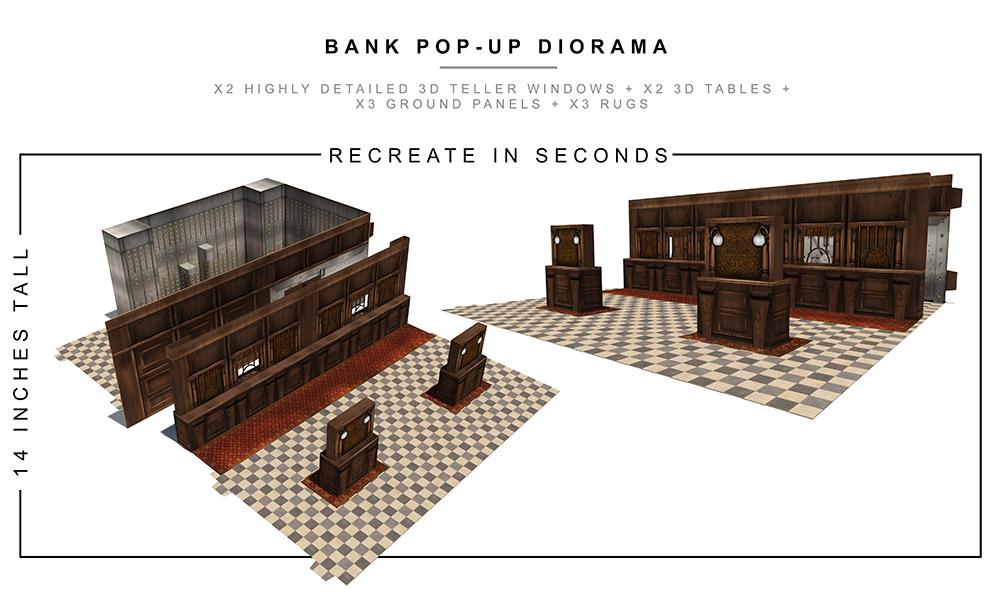 Bank Pop-Up Diorama 1/12