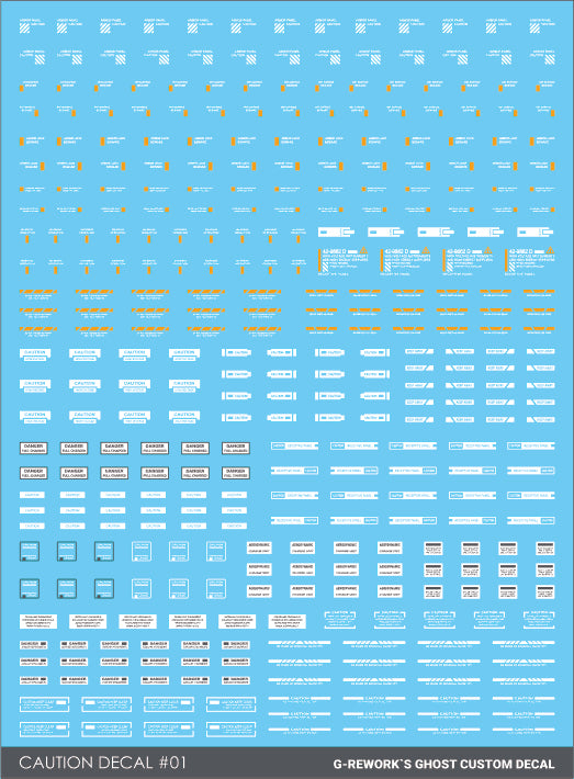 Gunprimer - G-Reworks - Custom Caution Decal #1 (WHITE)