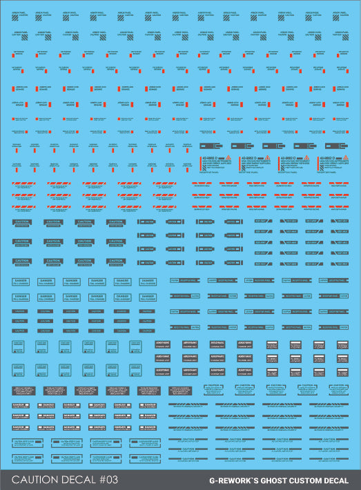 Gunprimer - G-Reworks - Custom Caution Decal #3 (GRAY)