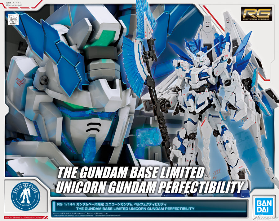 RG - RX-0 Unicorn Gundam Perfectibility The Gundam Base Exclusive
